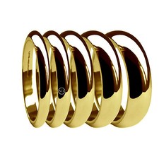 18 Karat Gelbgold D-Form