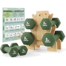 Kurzhantel Set 12kg Bambus