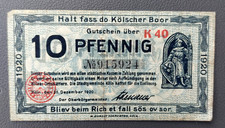 Gutschein / Notgeld  Stadt Köln, 10 Pfennig - Dezember 1920