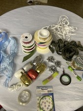 Schleifenbänder Konvolut Geschenkband Deko Aludraht Schmuckband Lahnband