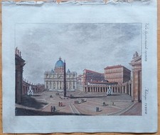 Bertuch Originaldruck Koloriert Rom Vatikan Petersdom - 1792