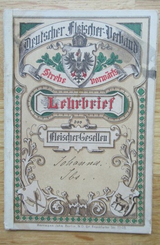 Alter lehrbrief für einen - lehrbrief,