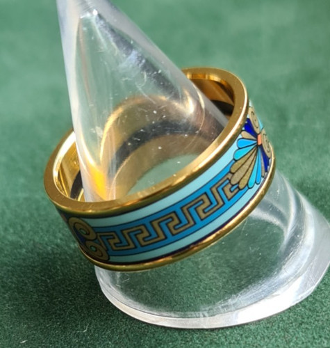 Ring vergoldet feueremaille - ring,