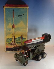 Strenco Nr. 1112 Blechspielzeug Raketen-Transporter Länge 31cm OVP #2433