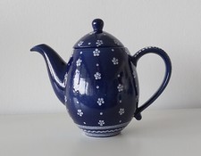 GMUNDNER KERAMIK, Dirndl-Blau-Serie, Kaffee-Kanne glatt, RARITÄT
