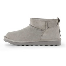 BEARPAW Damen Boots 2860W Shorty Grey Fog Hellgrau / 37 / Winterschuhe, Leder