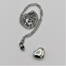 Mini Asche Urne Anhänger Halskette Edelstahl Herz Andenken Kette