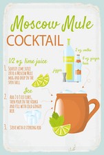 Holzschild 18x12 moscow mule - holzschild,