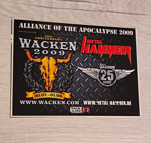 Wacken 2009 aufkleber sticker - 2009, aufkleber/sticker