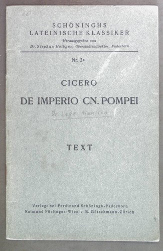Tullius cicero de - de, imperio