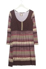 CONTAINER Langarmkleid Damen Kleid Gr. DE 40 lila-bronzefarben-wollweiß