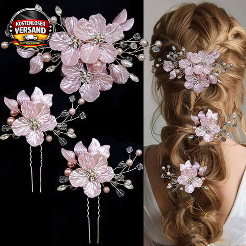 Haarspangen set mit blumen - haarspangen,