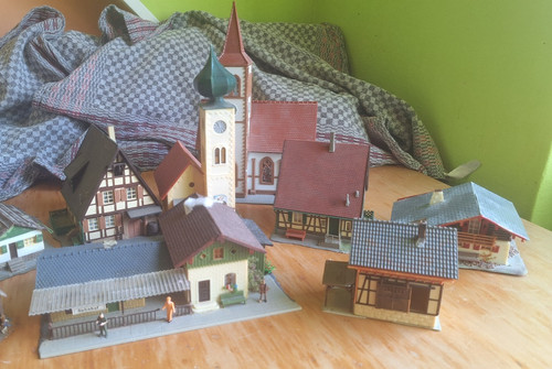 Konvolut mit bahnhof kirche - konvolut,