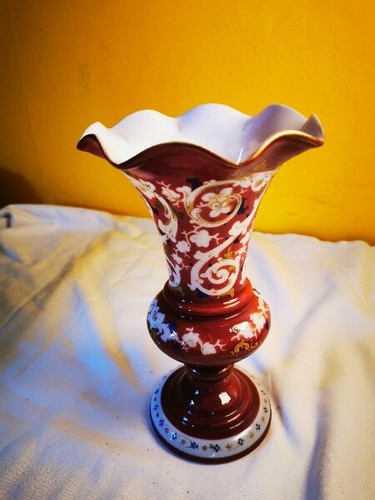 Alte glasvase biedermeier - alte,