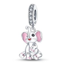 Rosa Elefant Hänger Charm