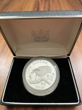 New Zealand - Silver Dollar Coin 1984 Proof Silber Münze Box & CoA Limitiert