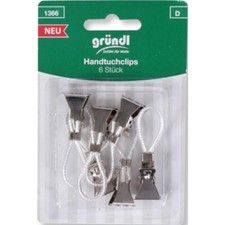 GRÜNDL 6 Handtuchclips Handtuchhalter Handtuchhaken Aufhänger Nähfrei Ersatz