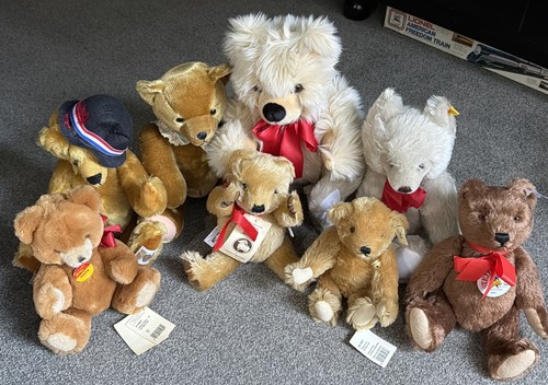 Lot vtg teddy bears steiff - lot, 8