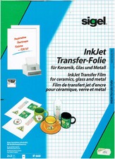 sigel Ink-Jet Folie Transfer-Folie 1 x A4 für Keramik, Glas und Metall Tintenstr