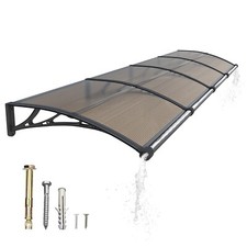 Vordach Haustürvordach 350CM Kunststoff Pultvordach Tür Überdachung Haus Dach