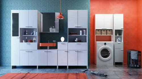 Badschrank coral weiß - badschrank,