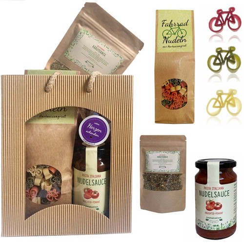 Feinkost set fahrrad mit - feinkost-set,