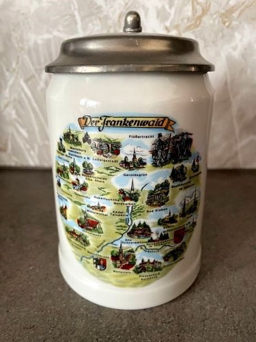 Bierkrug porzellan mit - porzellan,