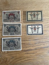 5x Notgeld 1921 Konvolut