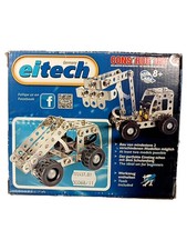 eitech Metallbaukasten Construction Bauset Bagger Lader Silber ab 8 Jahre