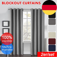 2x Vorhänge Kälteschutz 360g/m² Thermovorhang Blickdicht Ösengardinen Lärmschutz