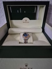 Rolex Damen Datejust 69173 18K Gelbgold & Stahlblau Diamant Zifferblatt Uhr