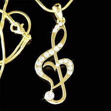 Goldene Violinschlüssel Herz