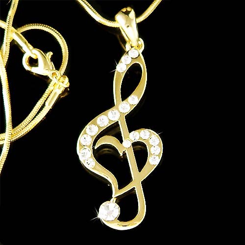 Goldene violinschlüssel herz - goldene,