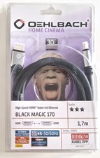 High Speed HDMI Kabel mit Ethernet Oehlbach 52463 / 92453 Black Magic 170 1,7m