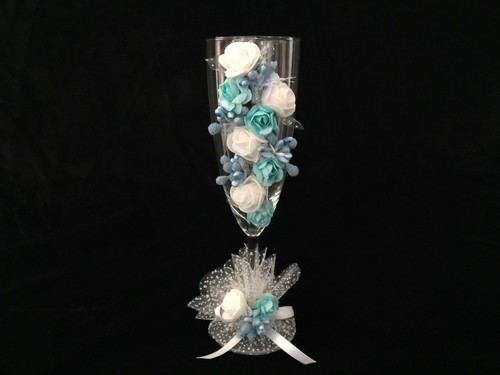 Sektglas rosen brautpaar - sektglas,