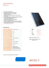 Solarthermie 5x2m² Flachkollektor Solaranlage Warmwasser Heizung Solar