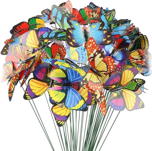 60x pvc garten schmetterling - pvc,