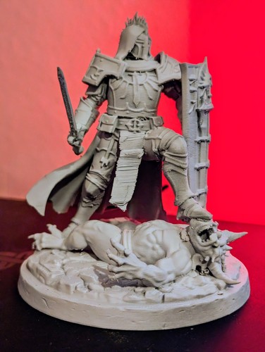 Ritter gegen dämon skulptur - ritter,