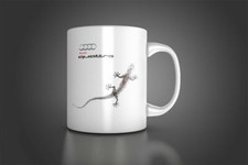 AUDI QUATTRO Logo Becher, Cup GIFT COFFEE TEA, CUP AUDI QUATTRO Logo Becher
