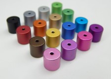 6 Perlen Aluminium 10mm eloxiert Walzen Röhre Zylinder Farben zur Auswahl