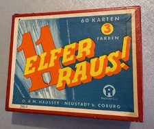 Elfer Raus Kartenspiel Vintage - 60 Karten - 3 Farben Hausser Neustadt B. Coburg
