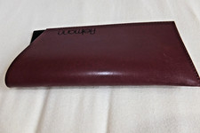 Brillen Etui zum Einstecken der Brille Leder Fielmann weinrot