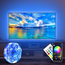 RGB TV Hintergrund-Beleuchtung Licht mit Fernbedienung 2.5M, APP Control LED USB