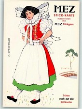 13063044 - Stick-Karte Nr. 2 - MEZ Stickfaeden und Perlgarn - Spreewaldtracht,