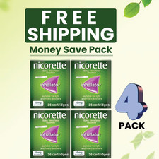 4 x nicorrette inhaler 15mg - 36Cartridges PACK OF 4