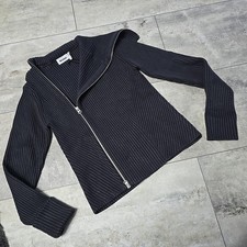 Weekday dicke Strickjacke Damenjacke Jacke Damen Grau Blau Gr. M Kurzjacke NEU