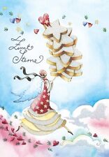 Nina Chen*Weihnachtskarte*Engel*Zimtsterne*Rezept*Glitzer*Grußkarte*Weihnachten 