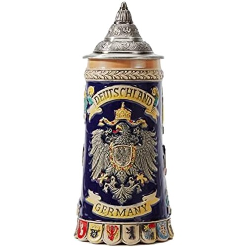 Bierkrug zinndeckel - bierkrug,