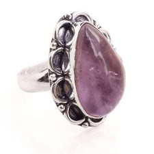 Amethyst Edelstein Versilbert