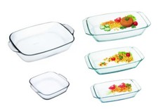 AUFLAUFFORM ECKIG GLAS +300°